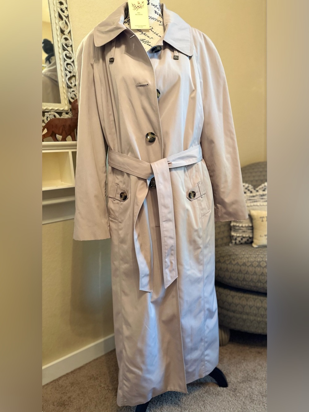 London Fog Classic Women's Trench Coat - Light Beige
